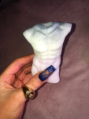 Customised Glittered & Ombré Lilac & Cream ‘Flame’ - Decorative (Unwicked)