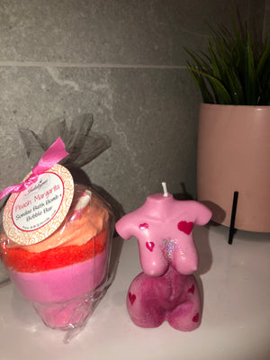 Valentines ‘Ziana’ Candle and Peach Bath Bomb Giftset